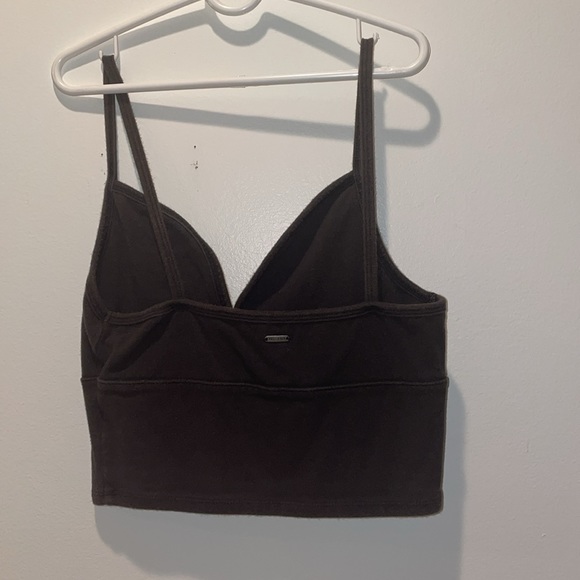 Hollister Black Deep Heart Neckline Crop Top - Picture 4 of 6